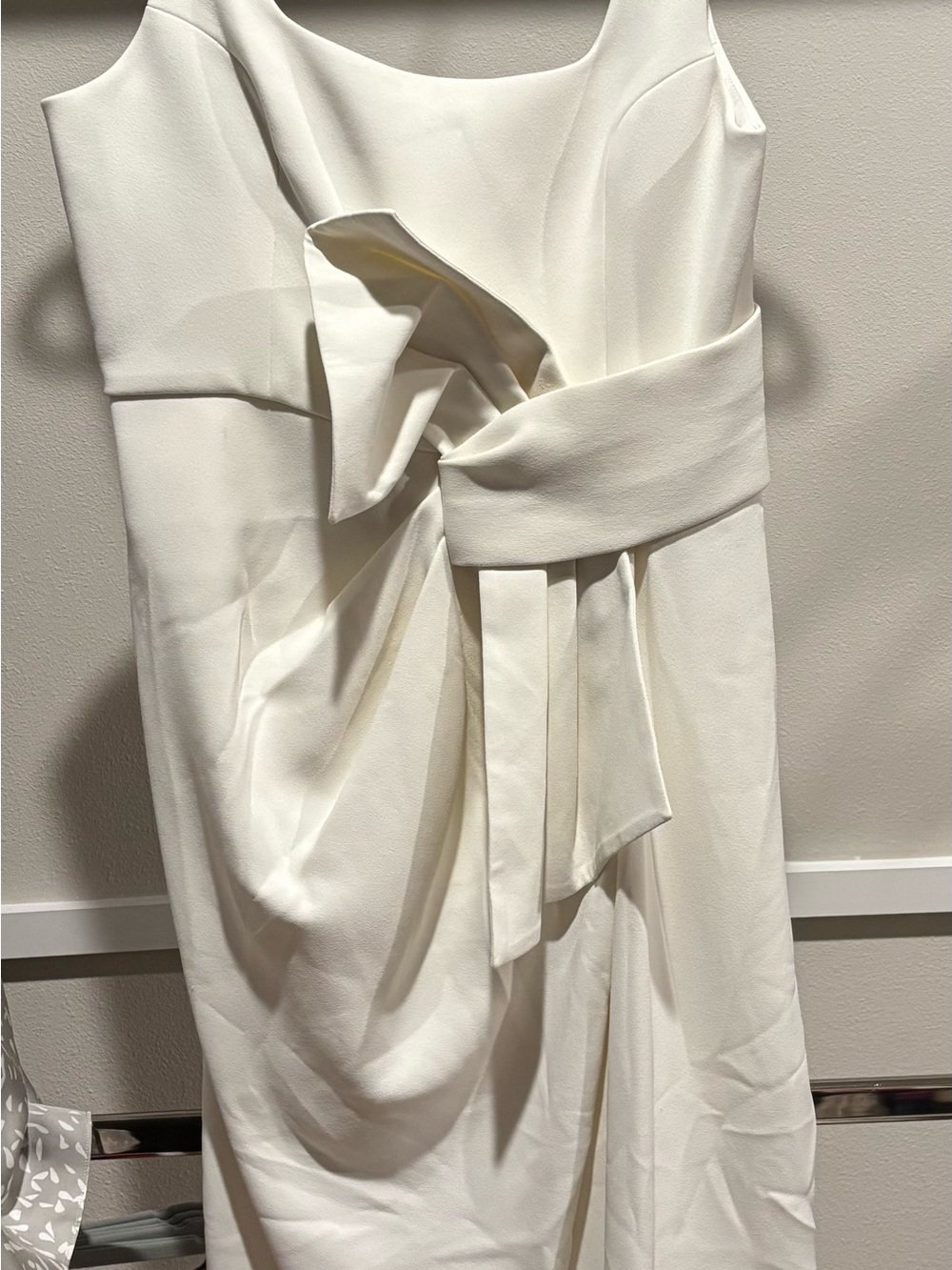 Acler Ivory Sculpted Knot-Detail Dress
